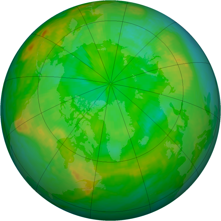 Arctic ozone map for 04 July 1986